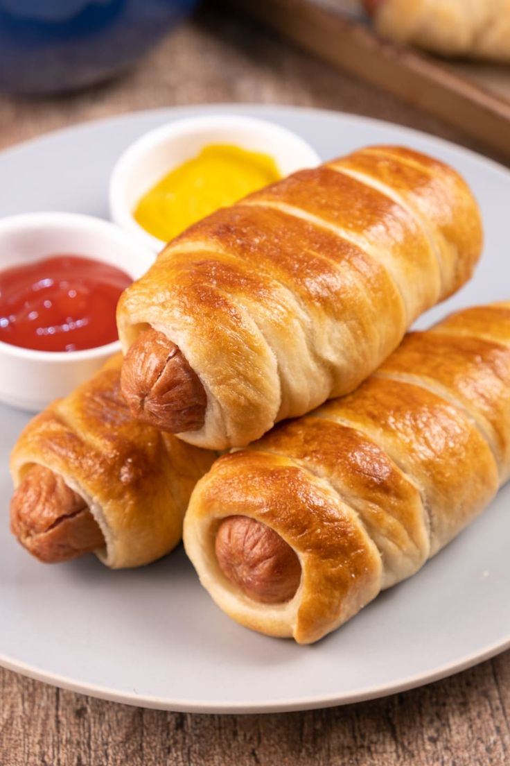 Golden baked sausage rolls