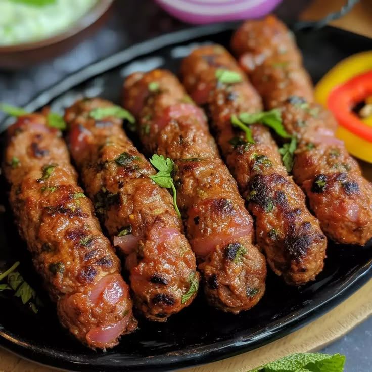 Grilled seasoned kebabs